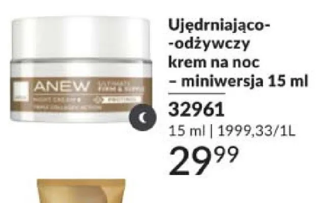 Ujędrniająco-odżywczy krem na noc Anew - miniwersja promocja w AVON