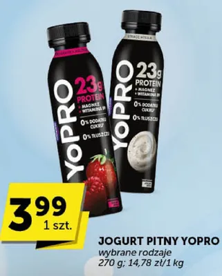 Jogurt pitny Yopro różne rodzaje 270 g promocja w Groszek