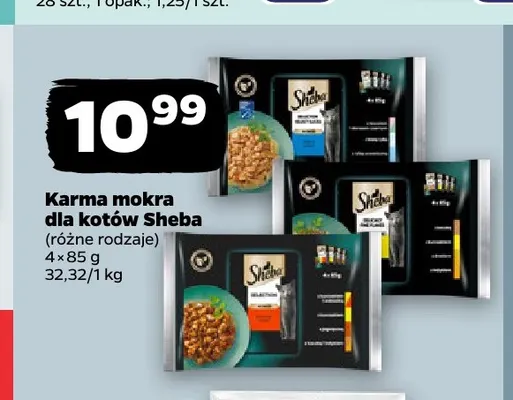 Karma mokra dla kotów 4-pak Sheba promocja w Netto