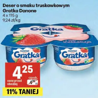 Deser o smaku truskawkowym Gratka promocja w Delikatesy Centrum