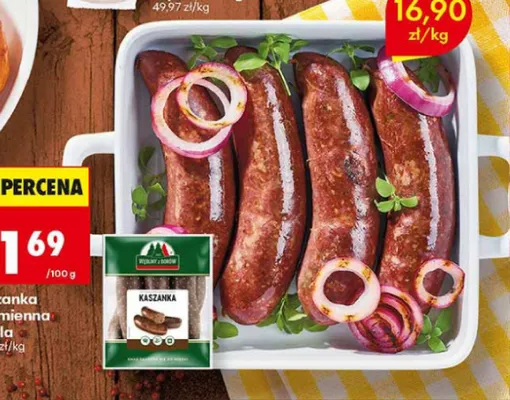 Kaszanka jęczmienna Gzella promocja w Biedronka