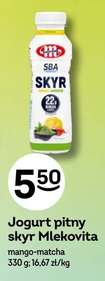 Jogurt pitny skyr Mlekovita mango-matcha promocja w Żabka