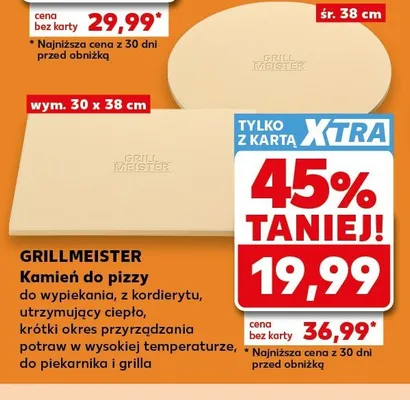 Kamień do pizzy GRILLMEISTER 30x38cm promocja w Kaufland