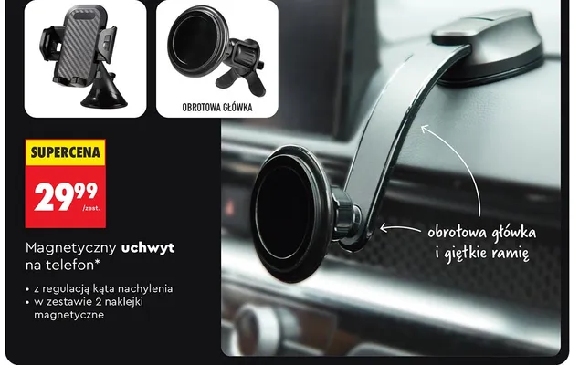 Magnetyczny uchwyt na telefon promocja w Biedronka