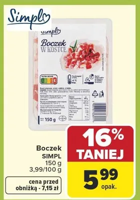 Boczek w kostce promocja w Carrefour Market
