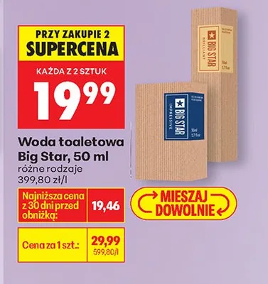Woda toaletowa różne rodzaje promocja w Biedronka