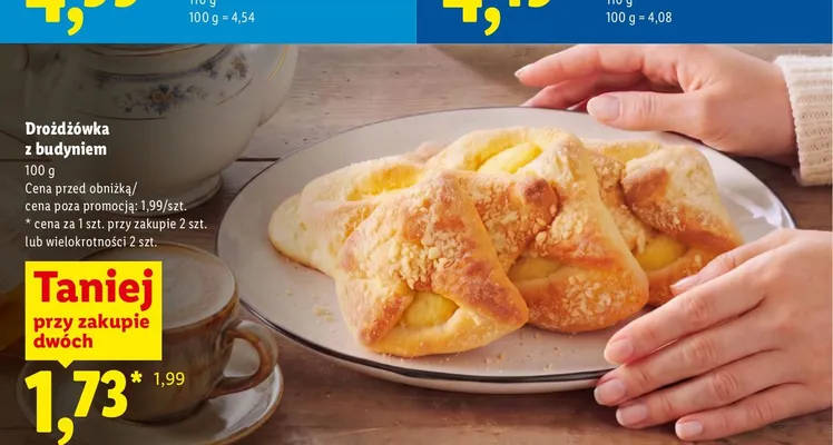 Drożdżówka z budyniem promocja w Lidl
