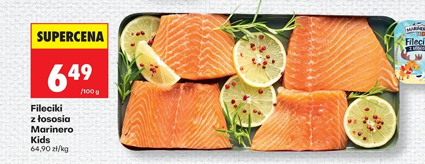 Fileciki z łososia Kids promocja w Biedronka