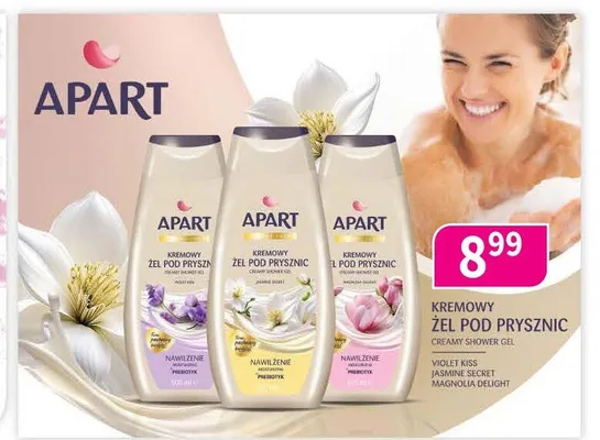 Kremowy żel pod prysznic Apart Violet Kiss promocja w Drogerie Polskie