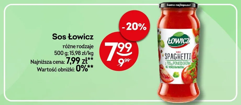 Sos spaghetti Łowicz promocja w Żabka