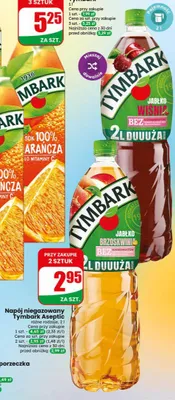 Napój niegazowany Tymbark Aseptic jabłko brzoskwinia promocja w Dino