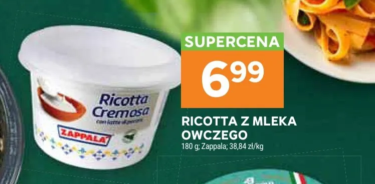 Ricotta z mleka owczego Zappala promocja w Stokrotka