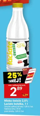 Mleko świeże 2,0% Łaciate butelka promocja w Twój Market