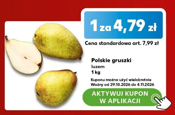 Gruszki polskie promocja w Kaufland