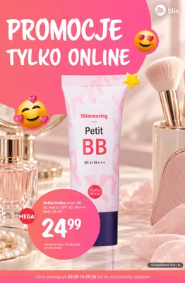 Krem BB do twarzy SPF 45 PA+++ lekki Holika promocja w Rossmann