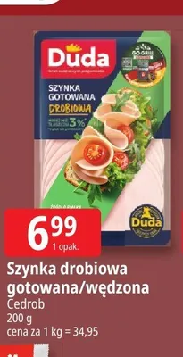 Szynka drobiowa wędzona Duda promocja w Leclerc