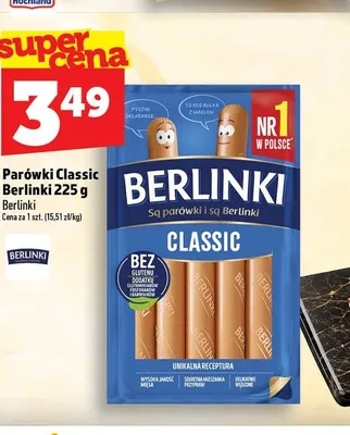 Parówki Classic Berlinki promocja w TOPAZ