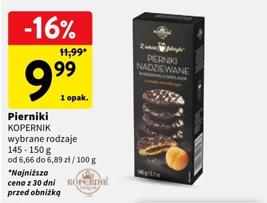 Pierniki nadziewane Kopernik promocja w Intermarche