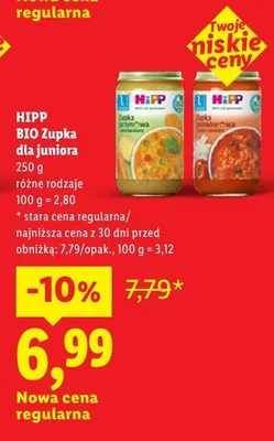 BIO Zupka dla juniora HiPP promocja w Lidl