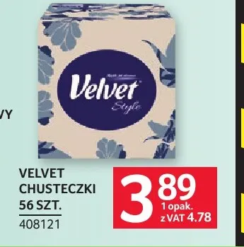 Chusteczki Velvet 56 szt. promocja w Selgros