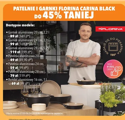 Garnek aluminiowy 28 cm, 5,2 l promocja w Biedronka