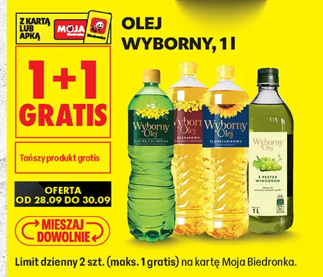 Olej Wyborny z oliwą z oliwek 5% promocja w Biedronka