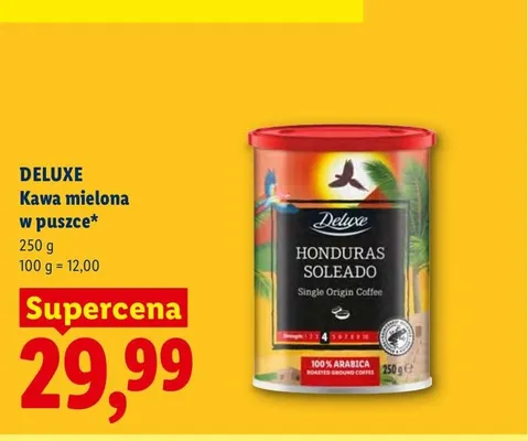 Kawa mielona w puszce Deluxe promocja w Lidl