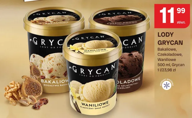 Lody GRYCAN Czekoladowe promocja w Chorten