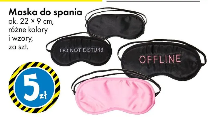 Maska do spania promocja w Tedi