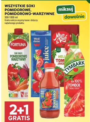 Sok pomidorowy, pomidorowo-warzywny promocja w Stokrotka