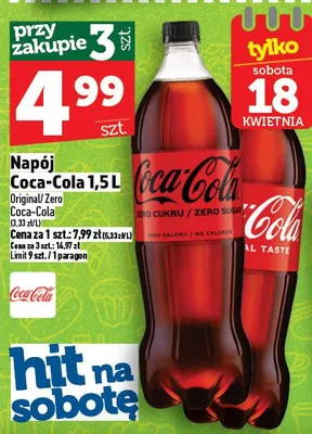 Napój Coca-cola promocja w TOPAZ