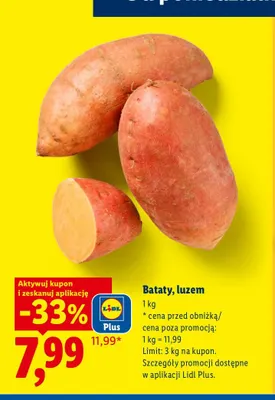 Bataty promocja w Lidl
