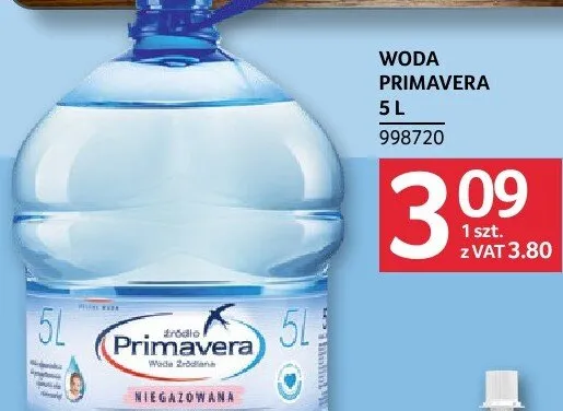 Woda Primavera 5 l promocja w Selgros