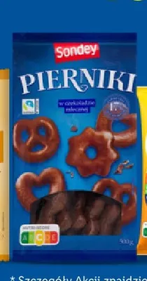 Pierniki w czekoladzie mlecznej Sondey promocja w Lidl