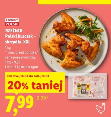 Kurczak Polski skrzydła, XXL promocja w Lidl