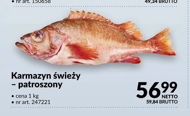 Karmazyn świeży patroszony promocja w Makro