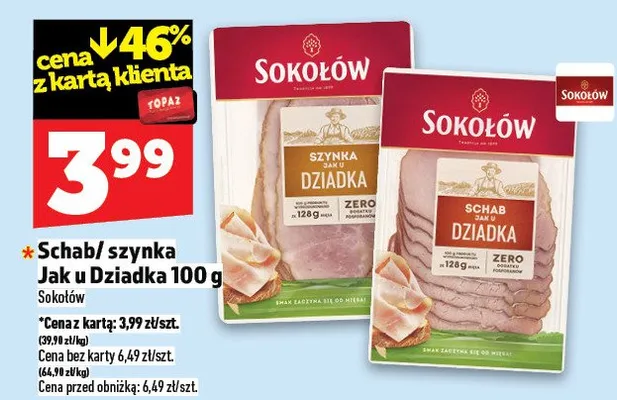 Schab Jak u Dziadka Sokołów promocja w TOPAZ