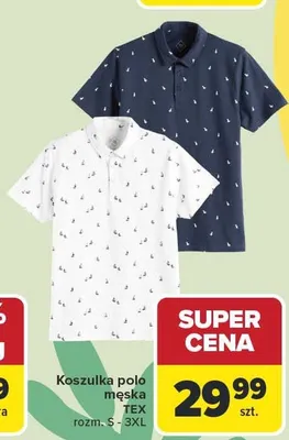 Koszulka polo męska TEX rozm. S - 3XL promocja w Carrefour