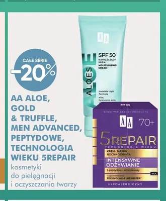Krem nawilżający AA Aloes SPF 50 promocja w Super-Pharm