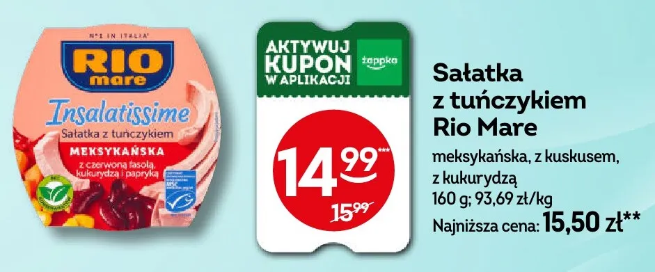 Sałatka z tuńczykiem Rio Mare z kuskusem promocja w Żabka