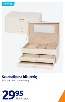 Szkatułka na biżuterię 29x19x14 cm promocja w Action