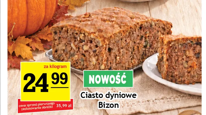 Ciasto dyniowe Bizon promocja w Gram Market