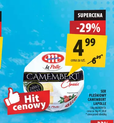 Ser pleśniowy Camembert LaPolle promocja w Arhelan