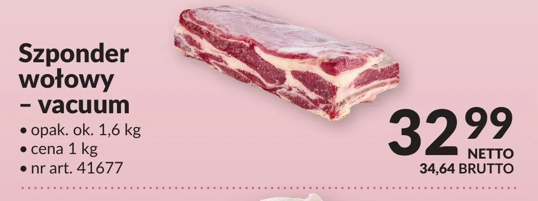 Szponder wołowy - vacuum promocja w Makro