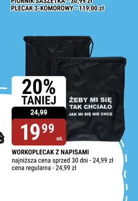Workoplecak z napisami promocja w bi1