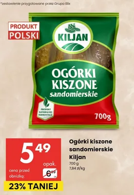 Ogórki kiszone sandomierskie promocja w Delikatesy Centrum