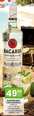 Rum Bacardi Carta Blanca promocja w Twój Market