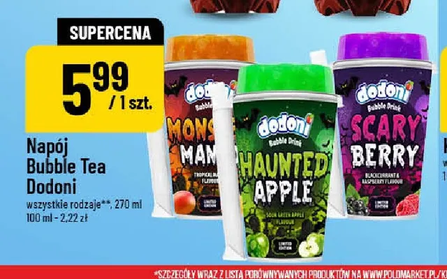 Napój Bubble Tea Dodoni Monster Mango promocja w POLOmarket