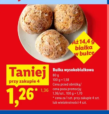 Bułka wysokobiałkowa promocja w Lidl