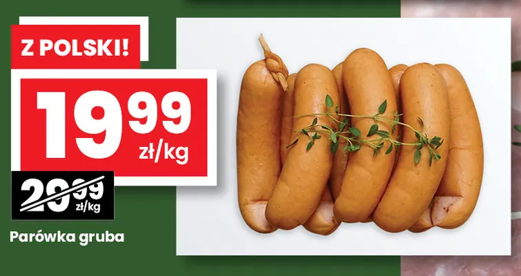 Parówka gruba promocja w emma MARKET
